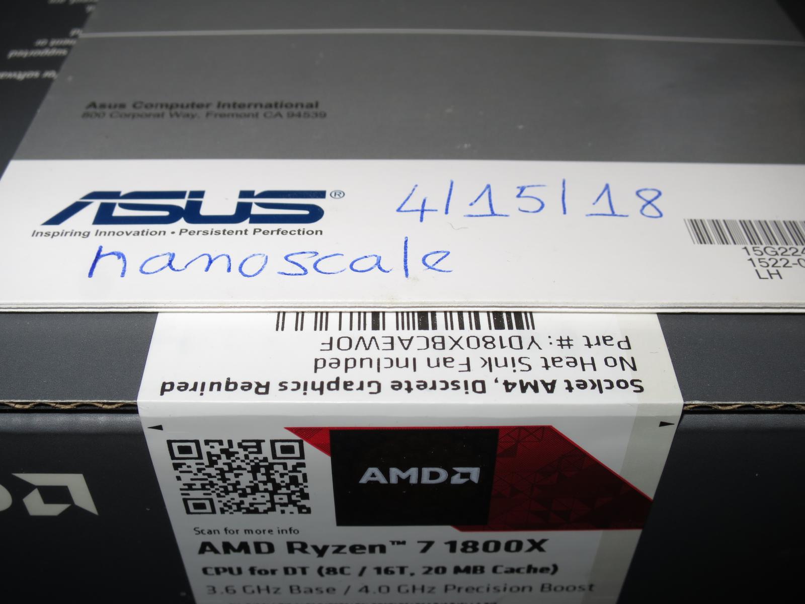 For sale New AMD Ryzen 1800X